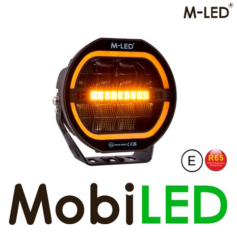 M-LED M-LED projecteur loin 66 watts 7" Noir avec DRL et flash E-mark
