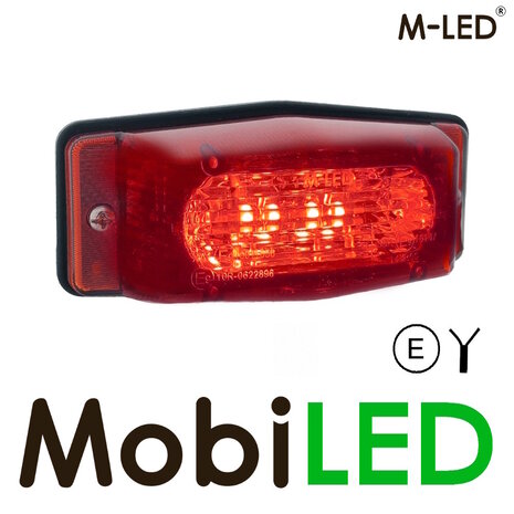 M-LED M-LED Double Burner with brake light red lens