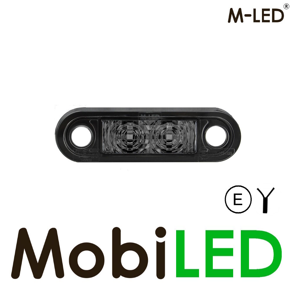 M-LED M-LED Classic 2 LEDs sidemarker Dark look Amber E-mark