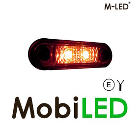 M-LED Classic sidemarker 2 LEDs red dark look