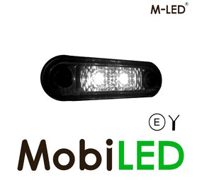 M-LED M-LED Classic 2 leds markering Dark look Wit M-LED M-LED Classic 2 leds markering Dark look Wit