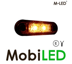 M-LED Classic markering 2 leds amber dark look M-LED Classic markering 2 leds amber dark look