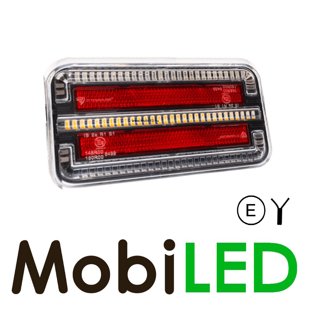 Rear light with 3 functions 12-24V E-mark