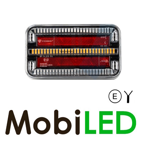 Rear light with 3 functions 12-24V E-mark