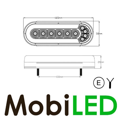 Universal rear light with dynamic turn signal NEON look Universal rear light with dynamic turn signal NEON look