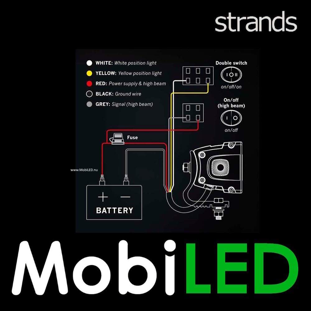 Strands Strands Siberia XP SR 22″ Xperience-modus geel/wit positielicht