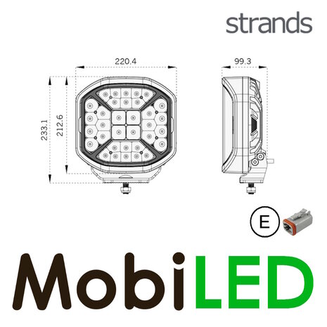 Strands Strands Siberia X Driving Light 9″ amber/wit positielicht Strands Strands Siberia X Driving Light 9″ amber/wit positielicht