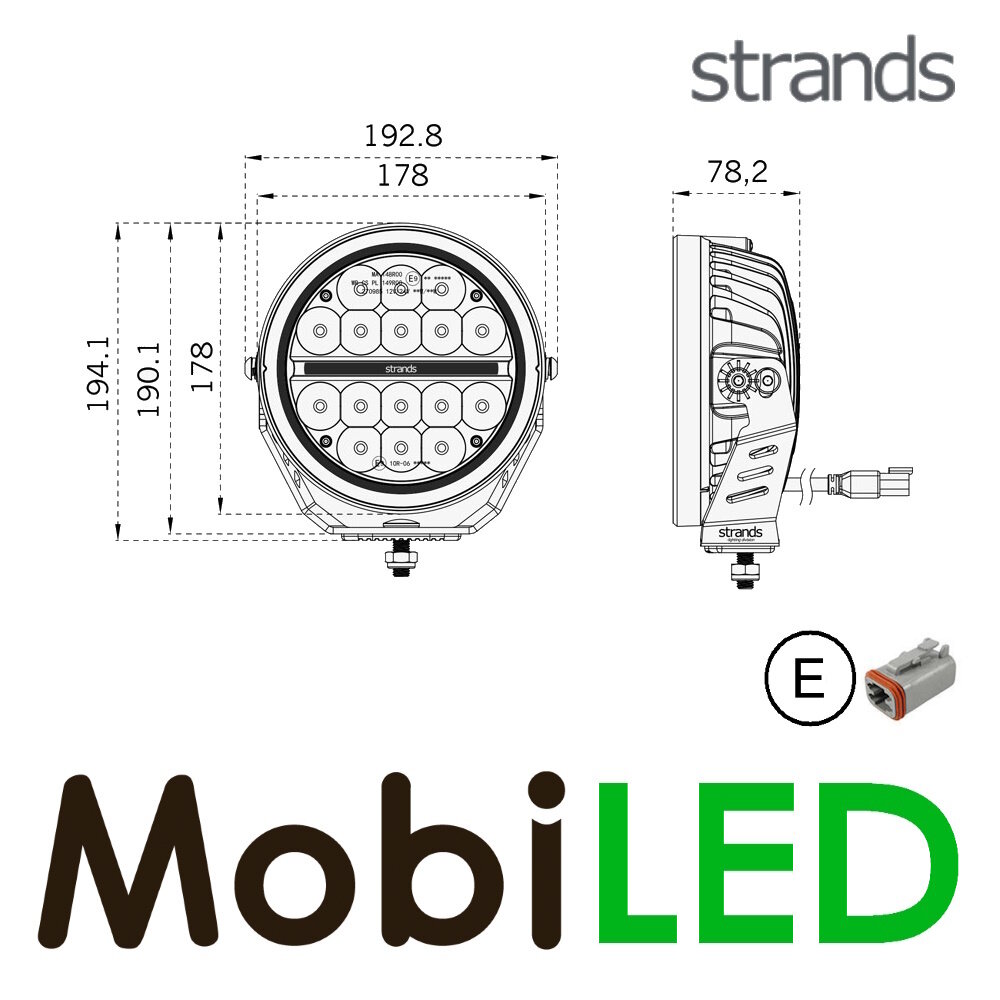 Strands Strands Siberia XP Driving Light 7″ feu de position ambre/blanc