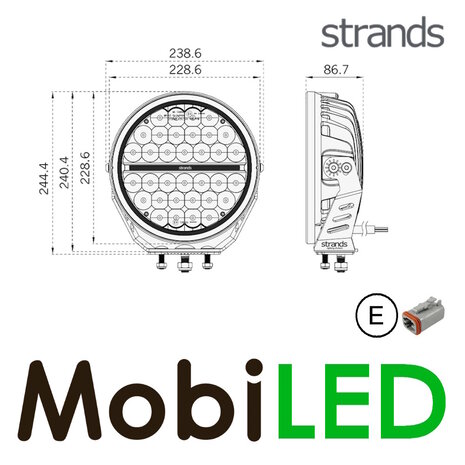 Strands Strands Siberia XP Driving Light yellow/white position light 9 inch E-mark Strands Strands Siberia XP Driving Light yellow/white position light 9 inch E-mark
