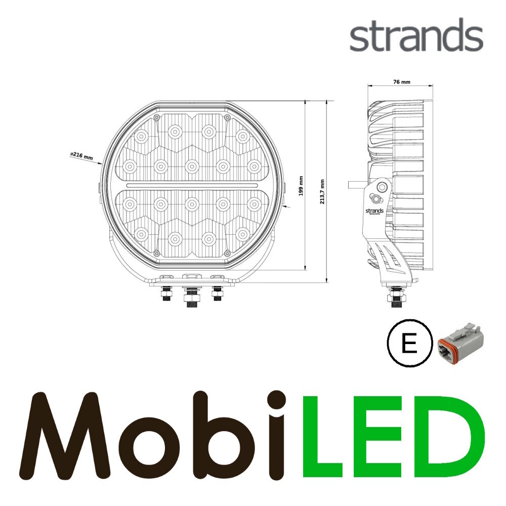 Strands Strands Big Energy Driving Light amber/white position light 9 inch extended beam E-mark Strands Strands Big Energy Driving Light amber/white position light 9 inch extended beam E-mark