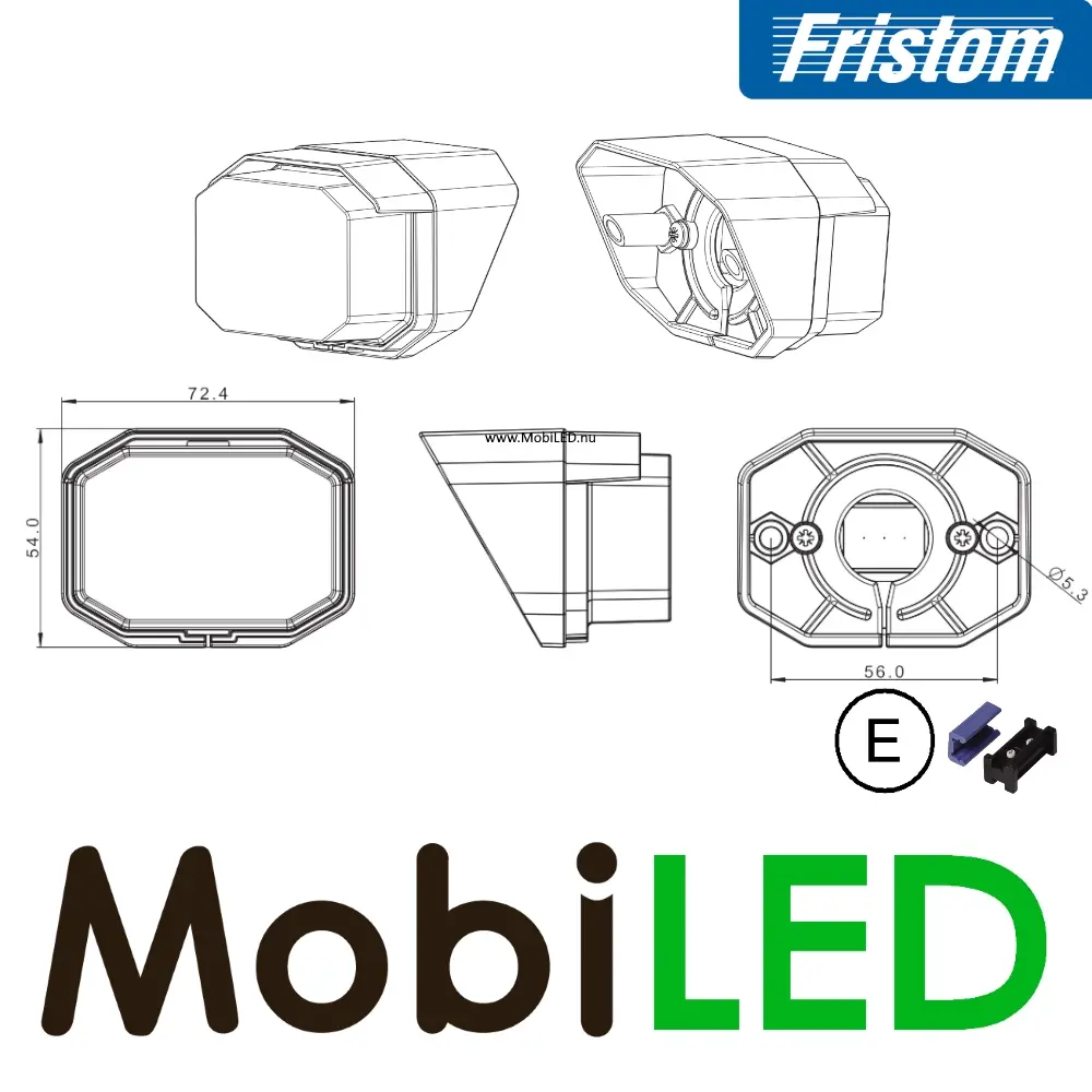 Fristom Feu de position avant blanc support passage de roue connecteur 0,75mm²