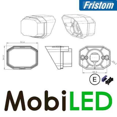 Fristom Front marker white wheel arch mount 0,75mm² connector