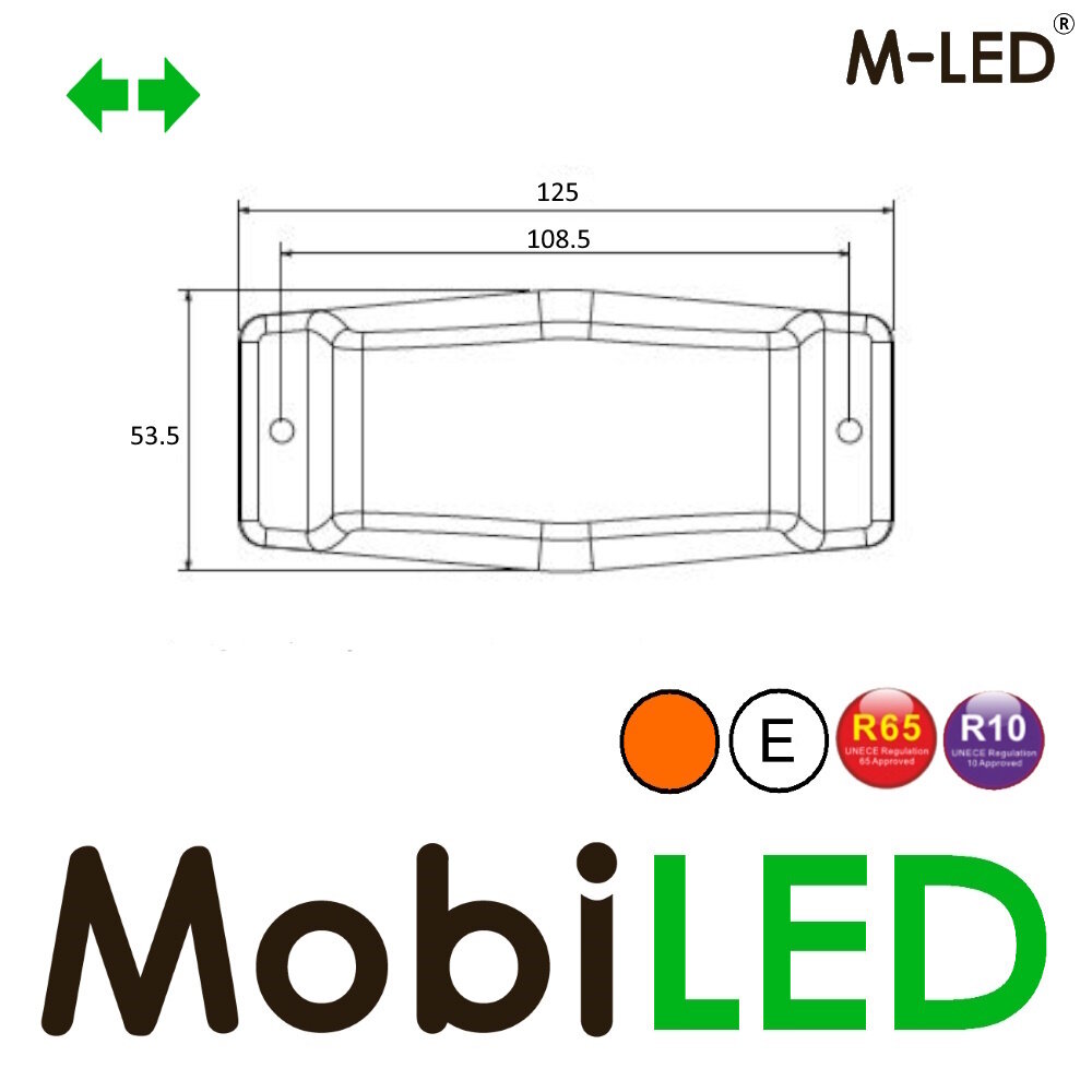 M-LED M-LED Double burner with CAT-6 turn signal amber lens M-LED M-LED Double burner with CAT-6 turn signal amber lens