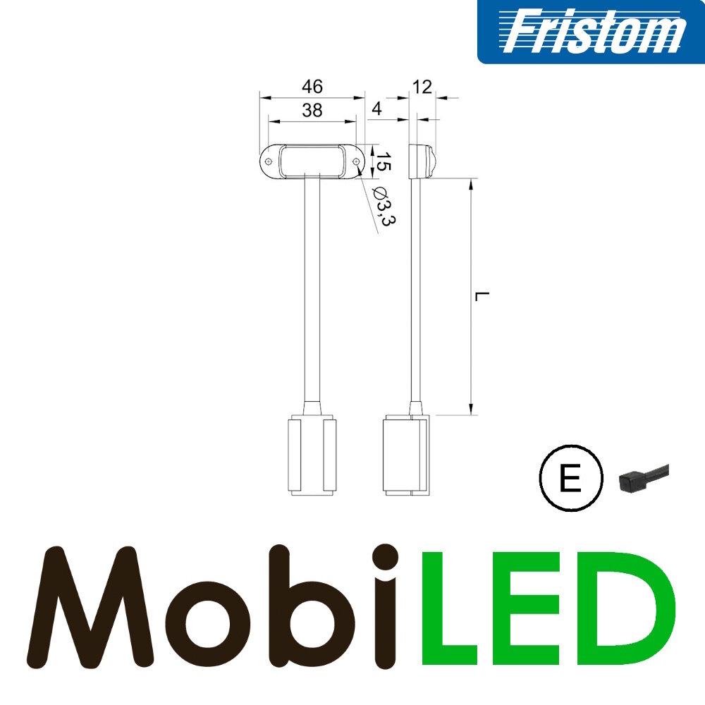 Fristom Fristom feu de position Nano rouge connecteur rapide 0,75 12V