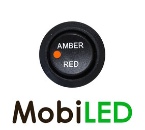 Rocker switch Amber-Off-Red 20A 14V