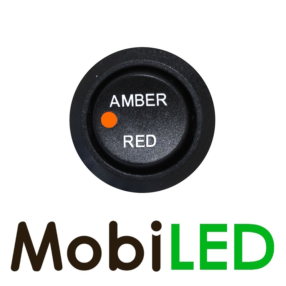 MobiLED | Rocker switch Amber-Off-Red 20A 14V - MobiLED