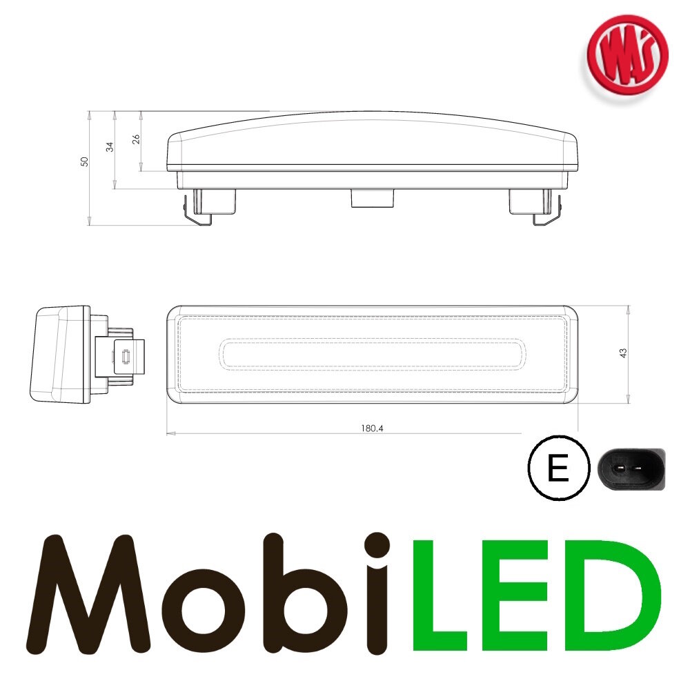 WAS Scania Lampe au sommet neon Blanc avec prise