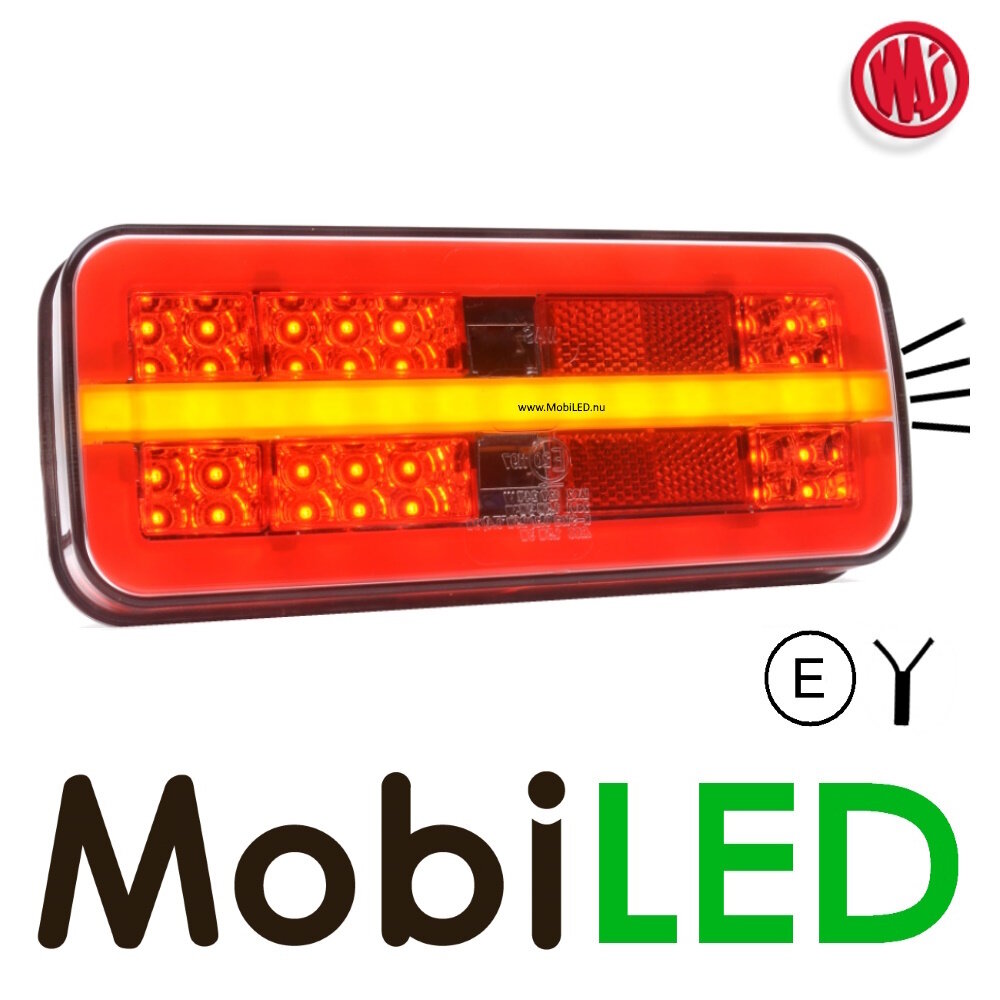 WAS WAS NÉON look feu arrière E-marque 3 fonctions avec plaque d'immatriculation 12/24 volts