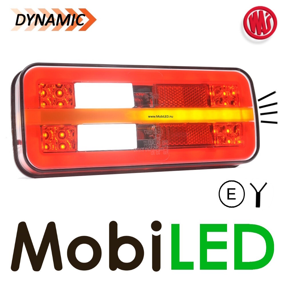 WAS WAS NEON look dynamic achterlicht  E-keur 5 functies 12/24 volt