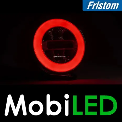 Fristom Fristom FT-113 Neon look round taillight 3 functions cable E-mark Fristom Fristom FT-113 Neon look round taillight 3 functions cable E-mark