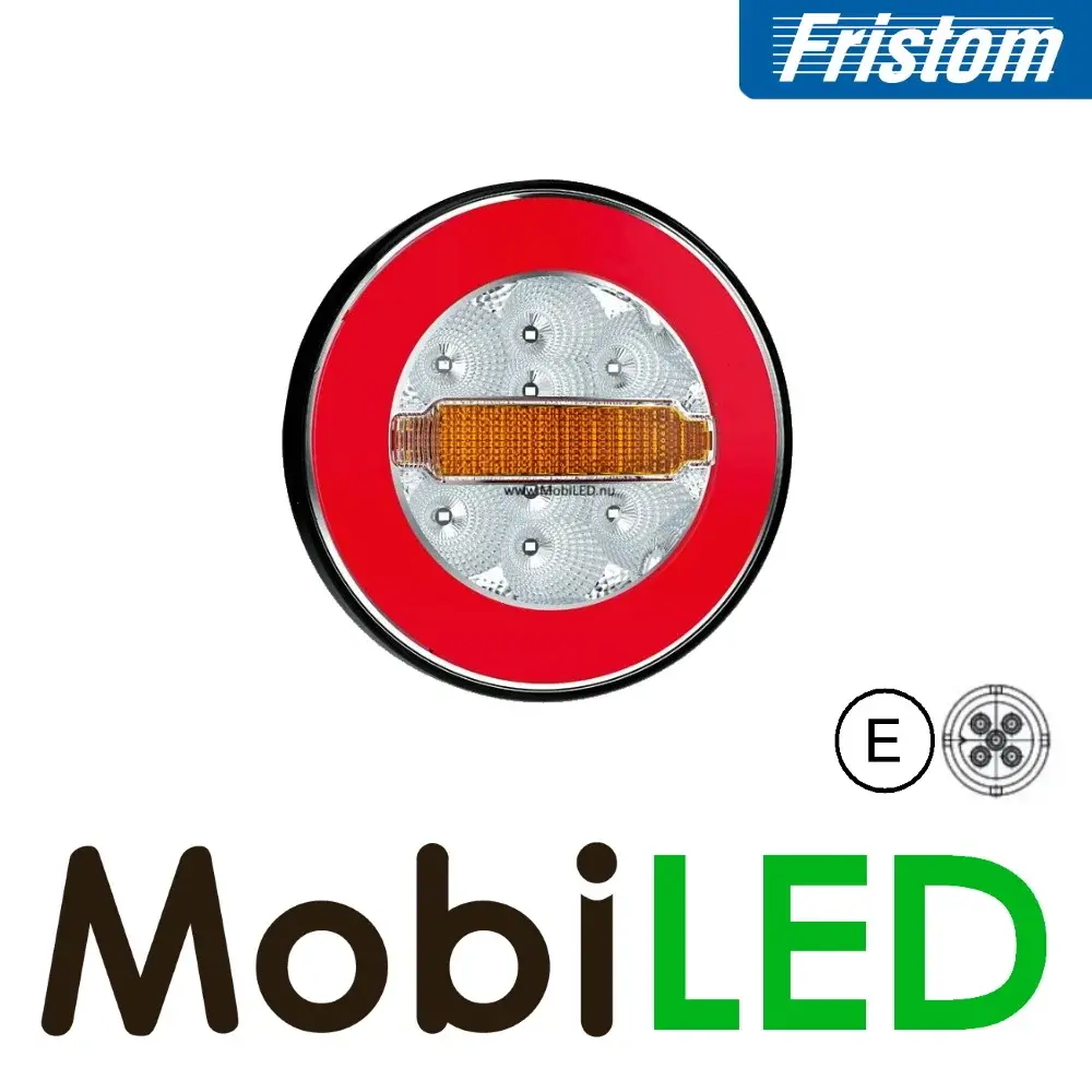 Fristom FT-113 Neon look round taillight 3 functions bayonet E-mark