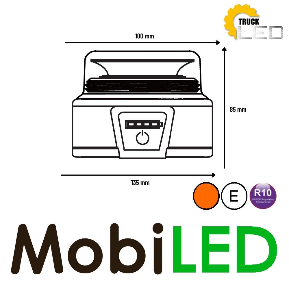 TruckLED Zwaailamp / flitslamp oplaadbaar met afstandsbediening magneet E-keur TruckLED Zwaailamp / flitslamp oplaadbaar met afstandsbediening magneet E-keur