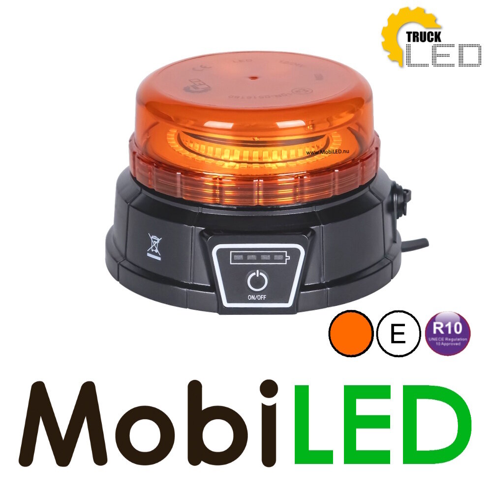 TruckLED Beacon / Flashlight echargeable  with remote control magnet E-mark