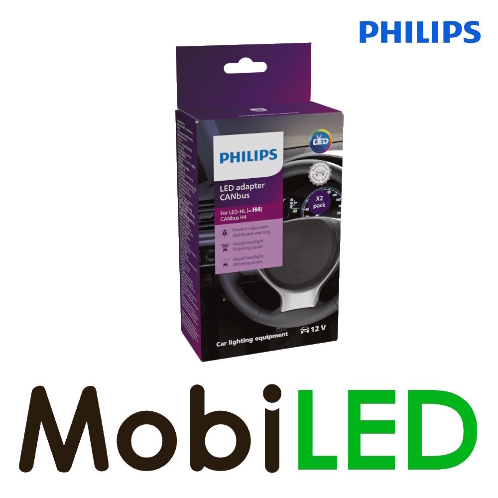 Philips Philips H4 12V CANbus adapterset Philips Philips H4 12V CANbus adapterset