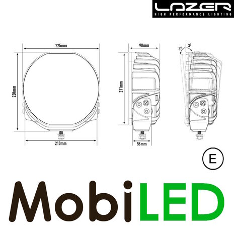 LAZER Lazer Sentinel  Highline Wit 9 inch 130W E-keur