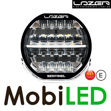 LAZER Lazer Sentinel Highline Wit 9 inch 130W met flitser E-keur LAZER Lazer Sentinel Highline Wit 9 inch 130W met flitser E-keur