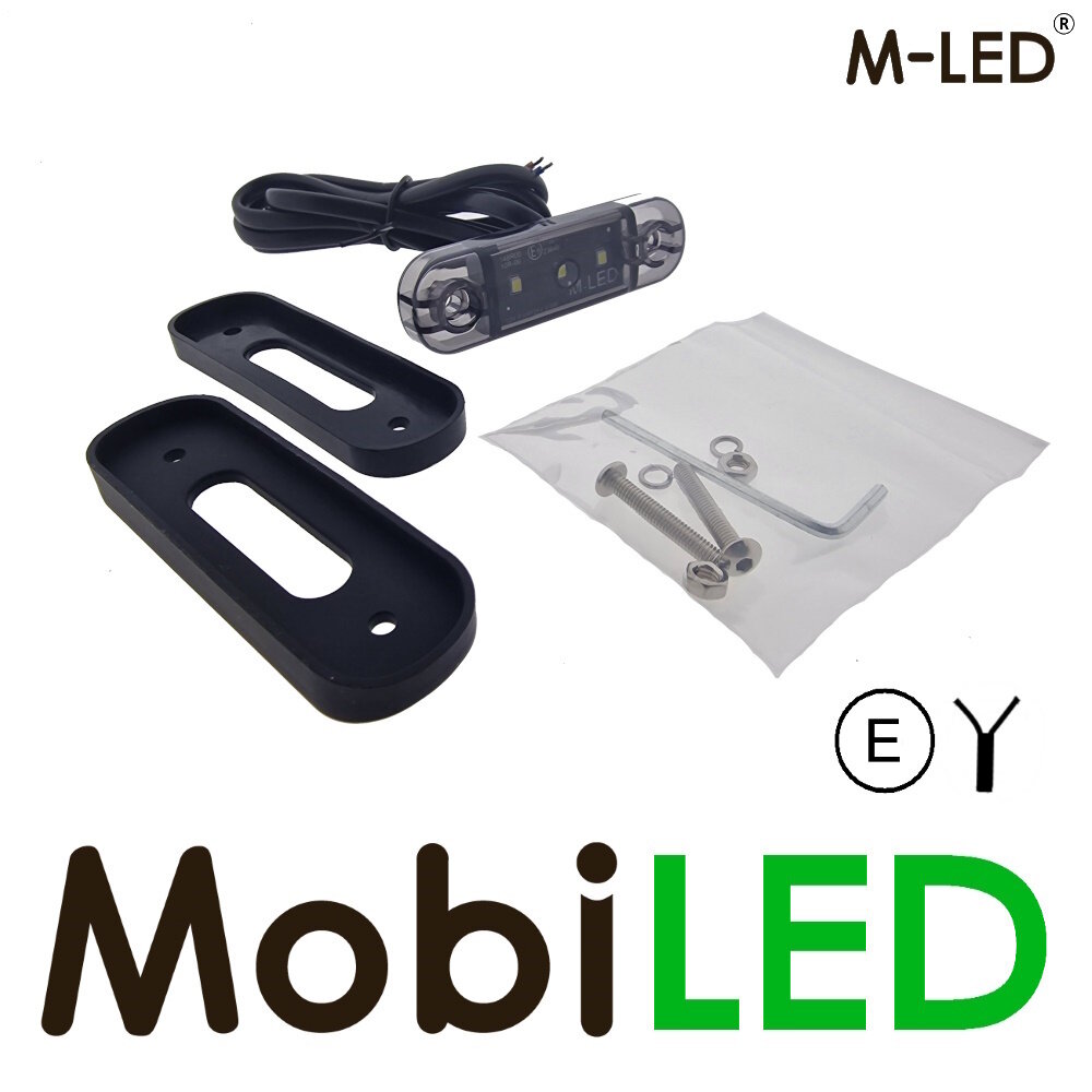 M-LED M-LED Marquage ligne Slim aspect foncé jaune  E-mark 12-24 volts M-LED M-LED Marquage ligne Slim aspect foncé jaune  E-mark 12-24 volts