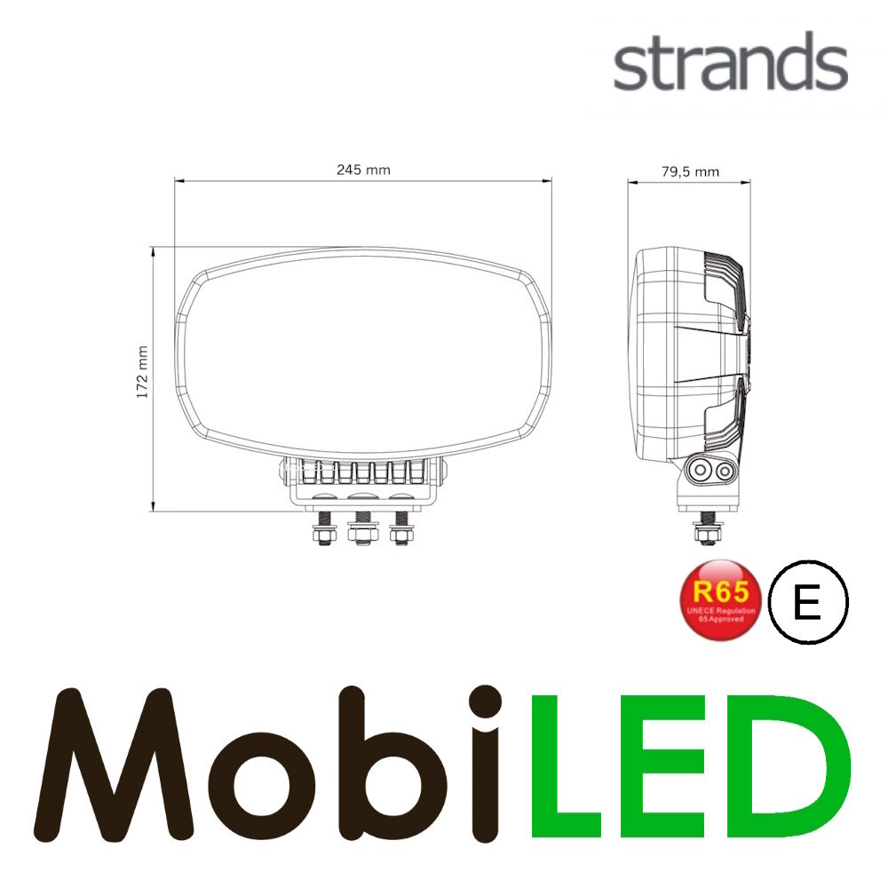 Strands Strands Firefly One amber/wit positielicht en flitser 9 inch E-keur Strands Strands Firefly One amber/wit positielicht en flitser 9 inch E-keur