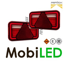 Aspöck MultiLed IV Ensemble feux arrière 6 fonctions baïonnette NEON look ADR