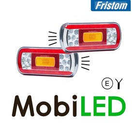 Fristom Fristom FT-130 Neon look  achterlichten set met kentekenverlichting Fristom Fristom FT-130 Neon look  achterlichten set met kentekenverlichting