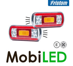 Fristom Jeu de feux arrière Fristom FT-130 Neon look avec éclairage de la plaque baïonnette Fristom Jeu de feux arrière Fristom FT-130 Neon look avec éclairage de la plaque baïonnette