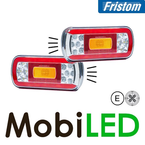Fristom Fristom FT-130 Jeu de feux arrière Neon look avec éclairage de la plaque baïonnette E-marque Fristom Fristom FT-130 Jeu de feux arrière Neon look avec éclairage de la plaque baïonnette E-marque