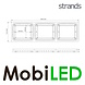 Strands Strands IZE LED Frame 3 x Vierkant Strands Strands IZE LED Frame 3 x Vierkant