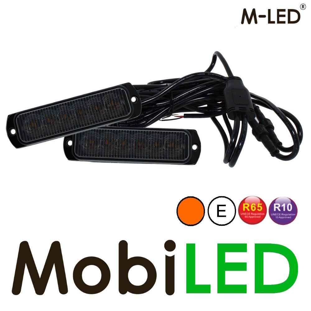M-LED M-LED 2 Flashes 6 LED avec boîtier de connexion Dark look E-marque