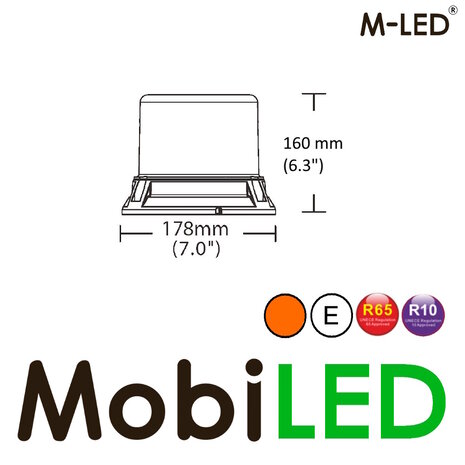 M-LED M-LED Rotating beacon / flash lamp fixed mounting dark lens E-mark