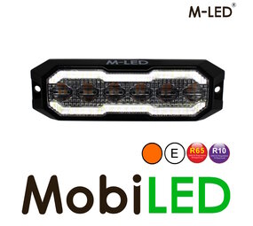 M-LED M-LED Flitser amber met Halo ring wit