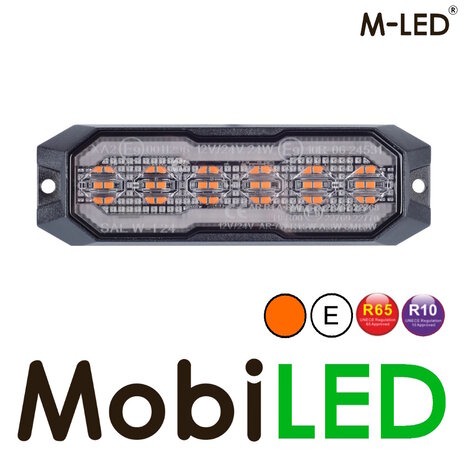 M-LED M-LED Flasher amber with Halo ring amber smoke E-mark M-LED M-LED Flasher amber with Halo ring amber smoke E-mark