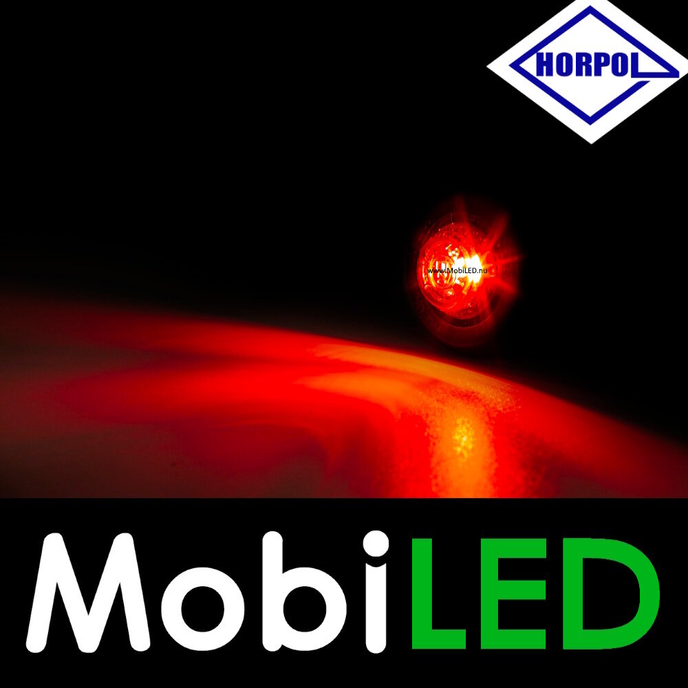HORPOL Marker light red Graphite round mounting E-mark HORPOL Marker light red Graphite round mounting E-mark