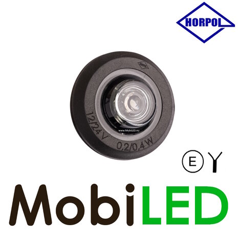 HORPOL Marker light white Graphite round mounting E-mark HORPOL Marker light white Graphite round mounting E-mark