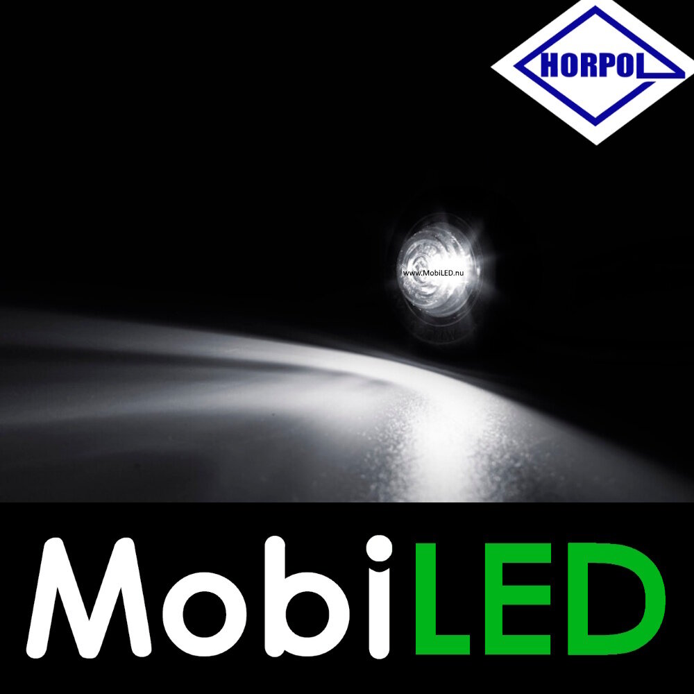 HORPOL Marker light white Graphite round mounting E-mark HORPOL Marker light white Graphite round mounting E-mark