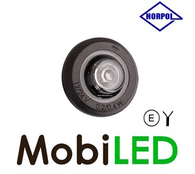 HORPOL Marker light amber graphite round mount