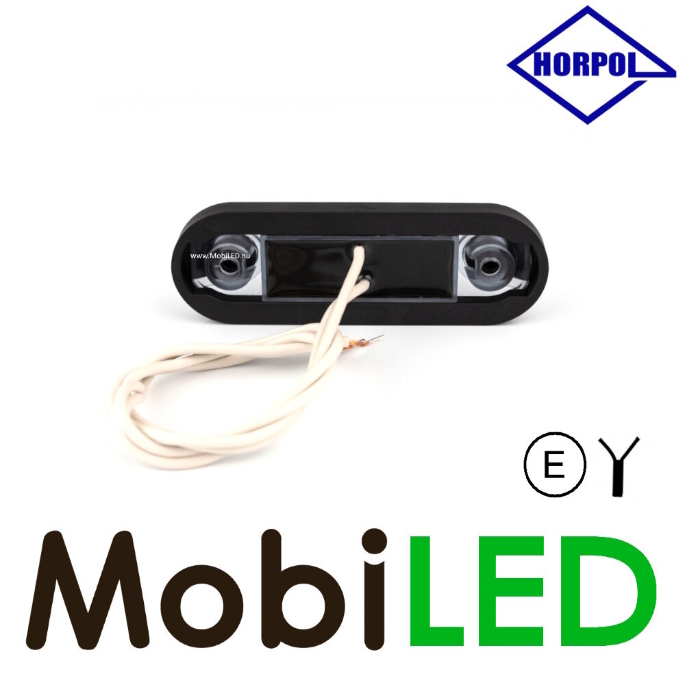 HORPOL Markering Slim line 4 leds Graphite wit 12-24 volt E-keur HORPOL Markering Slim line 4 leds Graphite wit 12-24 volt E-keur