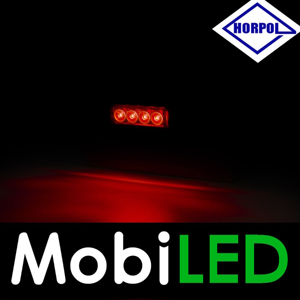 HORPOL Marquage slim line 4 LED rouge graphite 12-24 volts E-marque