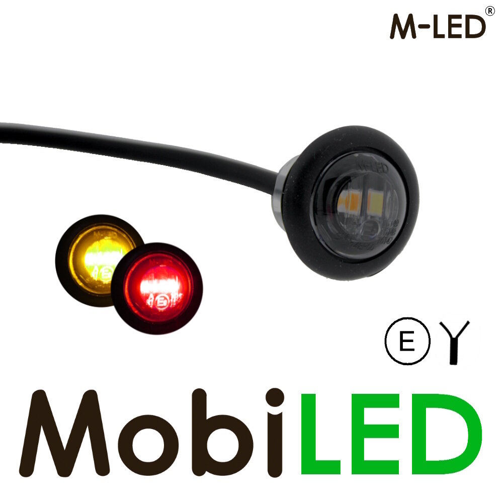 M-LED M-LED Feu de marquage jaune/rouge aspect sombre E-marque