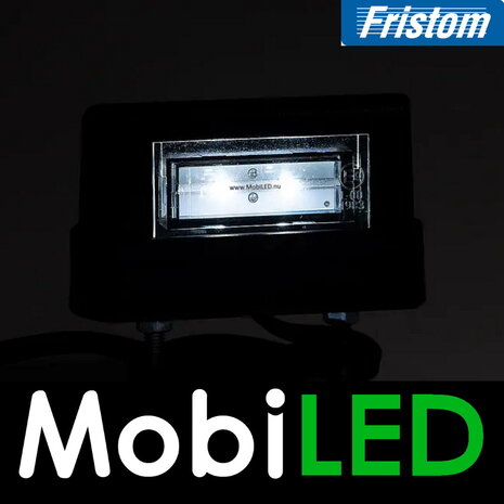 Fristom Éclairage de plaque d'immatriculation Noir E-marque 12-24 volts Fristom Éclairage de plaque d'immatriculation Noir E-marque 12-24 volts