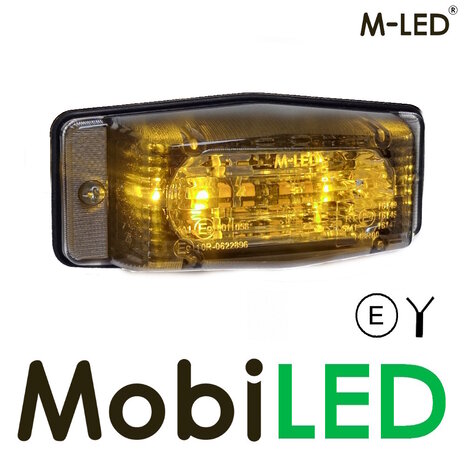 M-LED M-LED Feu de position brûleur double jaune/blanc style classique lentille transparente M-LED M-LED Feu de position brûleur double jaune/blanc style classique lentille transparente